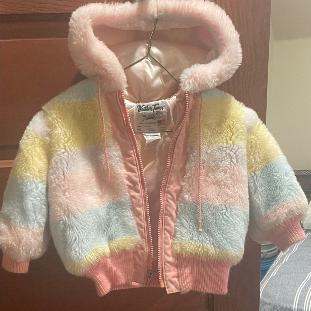 Pastel Striped Hooded Jacket